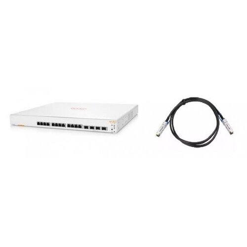 HP aruba instant on 1960 12XGT 4SFP+ switch +2DAC cabla Slike