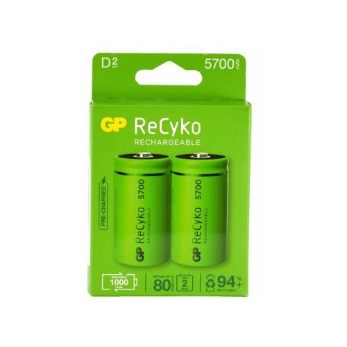 Gp polnilna baterija tip-D 1,2V-5700 mAh 2 kom 570DHCB Ni-Mh ReCyko Slike