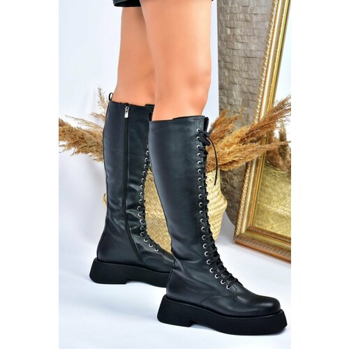 Fox Shoes Black Lace-up Casual Women's Boots Slike