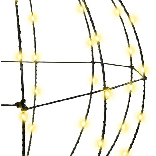 VidaXL Lopta s 96 LED svjetlima Topla bijela 30 cm Metal Slike