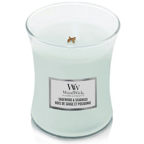 WoodWick Sagewood &amp;amp; Seagrass 275 g mirisna svijeća Slike