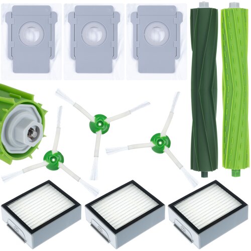 Rosfix KOMPLET ZA SERIJO IROOMBA E / I / J, 3X VREČKE, 3X FILTRI, 3X STRANSKE &amp;Scaron;ČETKE (VKLJUČNO Z VIJAKI), 2X VALJI (GLAVNE &amp;Scaron;ČETKE), (21739214) Slike