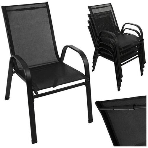 Gardlov set vrtnih stolica, 4 kom, metalni okvir, crne Cijene