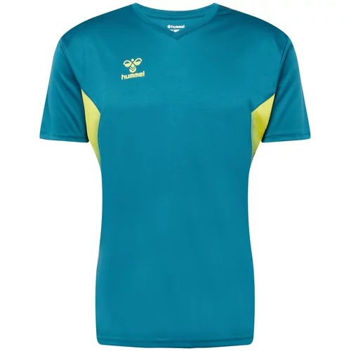 Hummel Tehnička sportska majica 'Authentic' cijan plava / siva / sivkasto zelena / crna