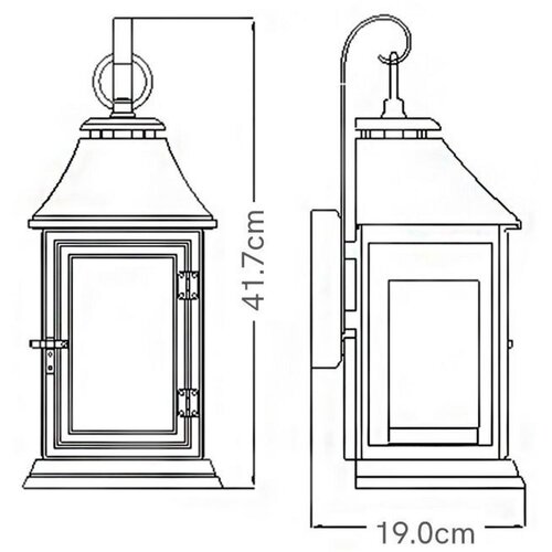 Elstead Lighting ZUNANJA STENSKA SVETILKA Shepherd 17.8/18.4/41.9 cm Slike