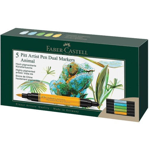 Marker OBOSTRANI PITT ARTIST 5BOJA ANIMALS INDIA INK FABER CASTELL 162008 SORTIRANO Cijene