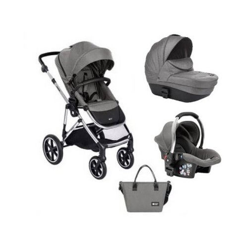 Kikka Boo Kolica Thea 3in1 premium set sa autosedi&amp;scaron;tem I-Xtend I-size i tvrdom korpom Grey ( KKB20135 XTSET ) Slike