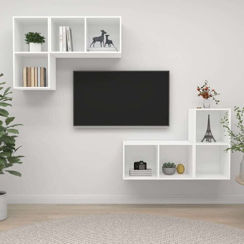 TV Zidni ormarići 4 kom bijeli od iverice Cene