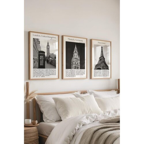 WALLXPERT &Ccedil;-300449 - 3040 set dekorativnih slika u vi&scaron;e boja (3 komada) Cene