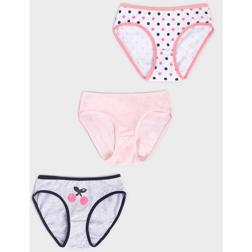 Yoclub Kids's Cotton Girls' Briefs Underwear 3-Pack BMD-0033G-AA30-002 Slike