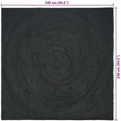  Tepisi za područja Tamnosiva 240 x 240 cm Juta Slike