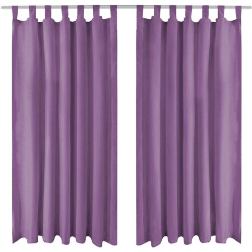Furnova Zavese iz mikro satena 2 kosa z zankami 140x175 cm lila barve, (21917736) Cene