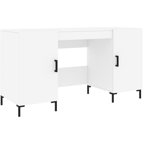 Maison Chic Pisalna miza - pisarni&amp;scaron;ka miza - Računalni&amp;scaron;ka miza bela 140x50x75 cm inženirski les, (21785372) Slike