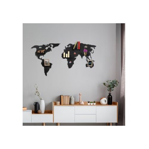 WALLXPERT metalna zidna kuka crna Haritası wsh 025 Slike