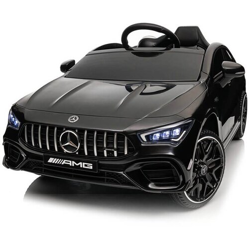 auto Mercedes 4x4 CLA 45 AMG sa mekim gumama i kožnim sedištem - Crni Slike