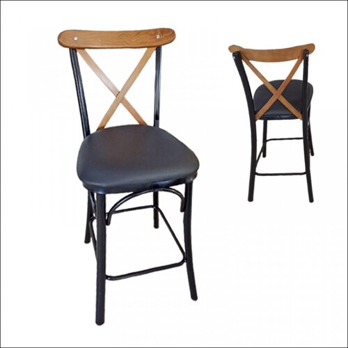 Barska stolica DMT N-TONET Crna/Crne noge 776-038 Cene