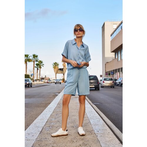 Marisse Women's Shorts L-Sh-4607 Blue Cene