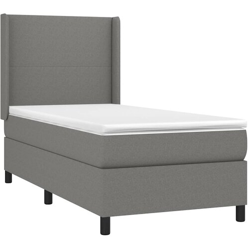  box spring s madracem LED tamnosivi 80 x 200 cm tkanina Slike