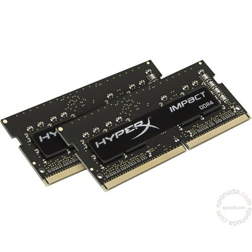 Kingston SODIMM DDR4 16GB (2x8GB kit) 2400MHz HX424S14IBK2/16 HyperX Impact ram memorija Slike