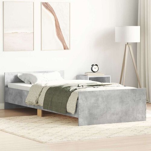 Okvir kreveta s uzglavljem Betonska siva 80 x 200 cm - Betonska siva Cijene