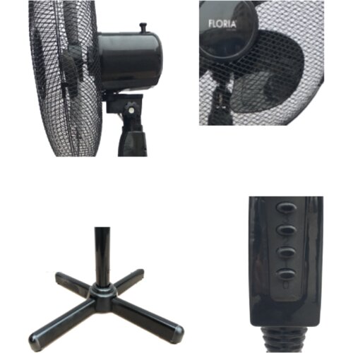 Floria Stoječi ventilator, premer 40 cm, 40 W, bel - ZLN1180 Slike