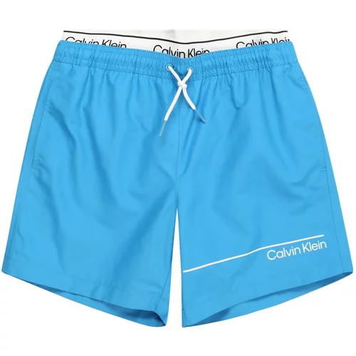 Calvin Klein Swimwear Kupaće hlače 'Meta Legacy' nebesko plava / bijela