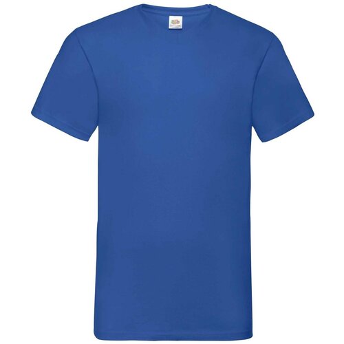 Fruit Of The Loom Blue Men's T-shirt Valueweight V-Neck Cene