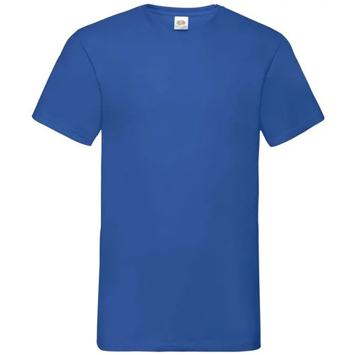 Fruit Of The Loom Blue Men's T-shirt Valueweight V-Neck