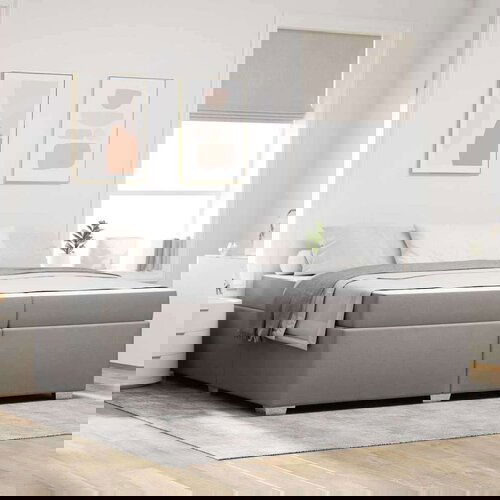  Okvir za krevet Sivo-smeđa 200 x 200 cm tkanina Cene