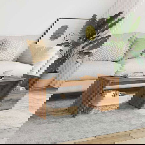 vidaXL Klubska mizica artisan hrast 90x45x35 cm inženirski les Cene