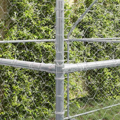  Kućica za pse s pohranom 3 pcs Srebrno 6 x 2 x 2 m Čelik Slike