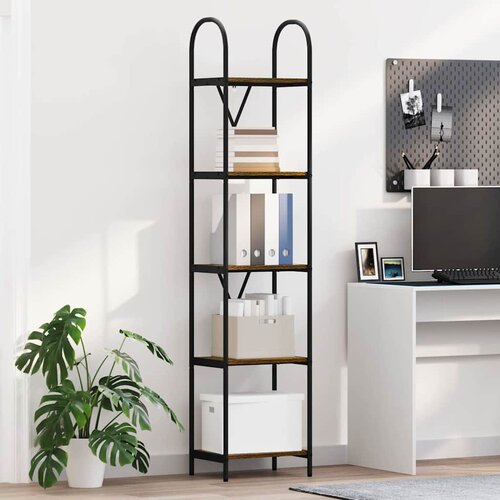 VidaXL Polica Dimljeni hrast 40 x 30 x 183 cm Konstruirano drvo Slike
