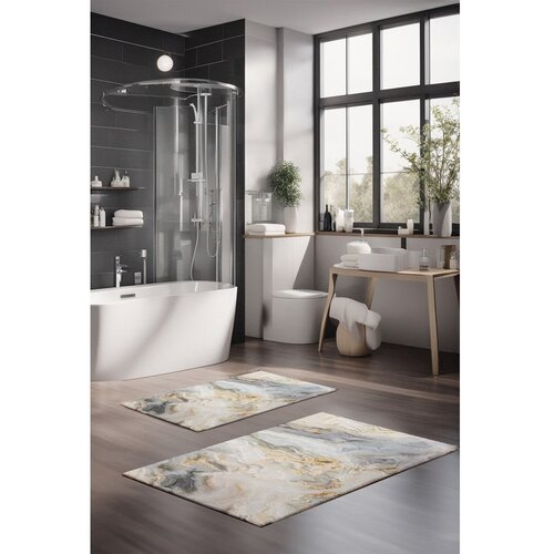 Foutastic Sive/bež kupaonske prostirke u setu 2 kom 60x100 cm &amp;ndash; Slike