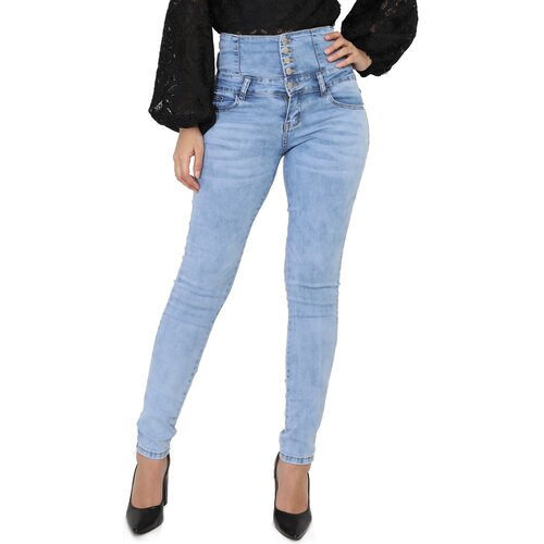 La Modeuse Jeans skinny 69662_P162152 Modra Slike