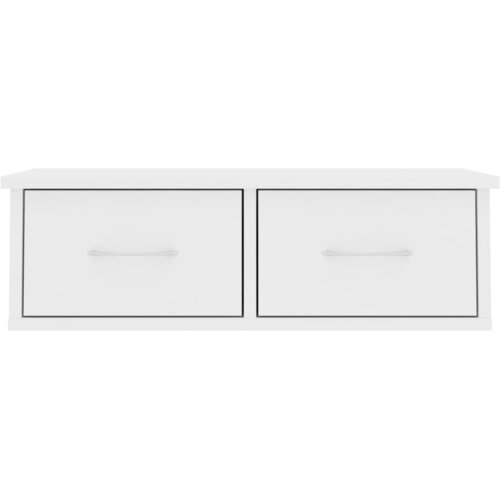  Zidna polica s ladicama bijela 60x26x18,5 cm konstruirano drvo Slike