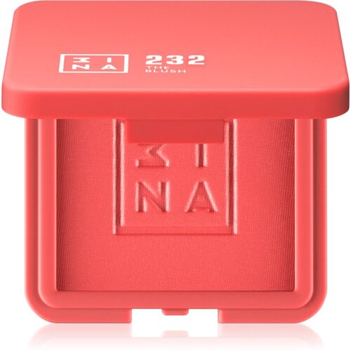 3INA The Blush kompaktno rdečilo odtenek 232 - Coral red, matte 7,5 g Slike