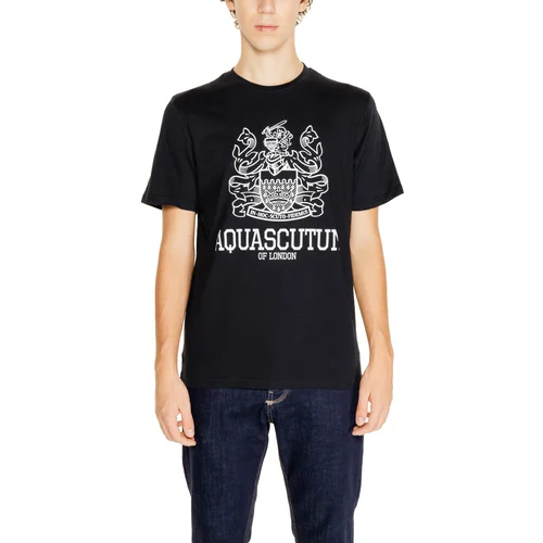 Aquascutum ACTIVE COTTON BIG LOGO AA_SS23_TS006 Crna