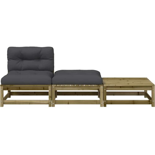  Vrtna sofa bez naslona za ruke s jastucima i tabureima Slike