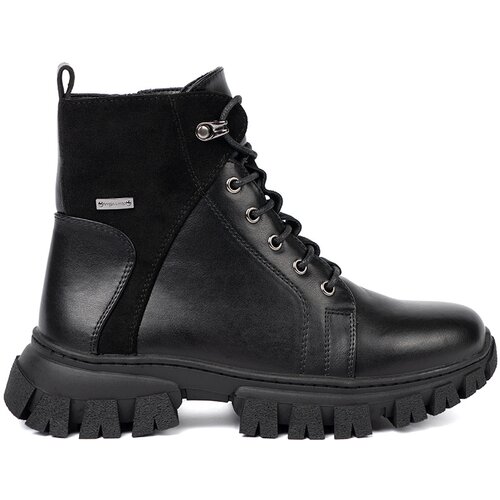Sergio Leone Black ankle boots with chunky sole and zipper Slike