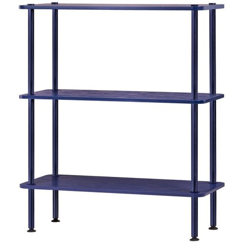 noo.ma Plavi regal u dekoru hrasta 80x90,5x35 cm Teidi &ndash; Cijene