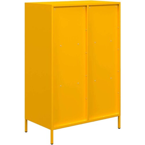 VidaXL Visoka omara gorčično rumena 68x39x103,5 cm jeklo Slike