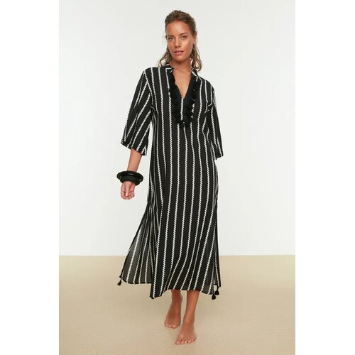 TRENDYOLMILLA Ženski kaftan TBESS20KM0024, Crni Cene