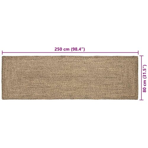  Tepisi za područja Prirodna i crna 80 x 250 cm Juta Slike