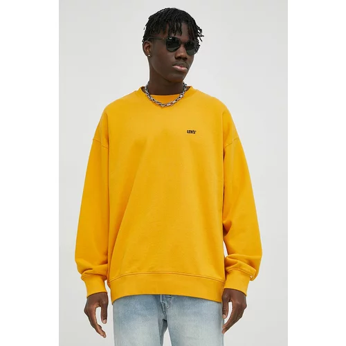 Levi's Bombažen pulover x Gold Tab moški, oranžna barva