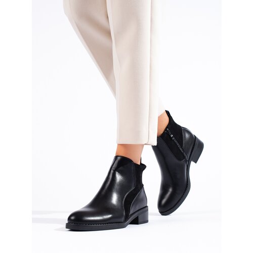 SHELOVET Women's black short ankle boots Cene