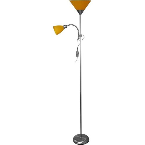  podna lampa wendy 1xE27/100W/230V + 1xE14/40W mat hrom/narandžasta Cene