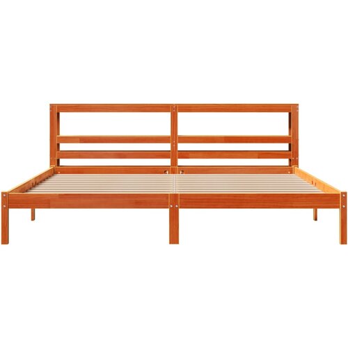  Okvir kreveta bez madraca vo&amp;scaron;tano smeđi 200x200 cm od borovine Slike