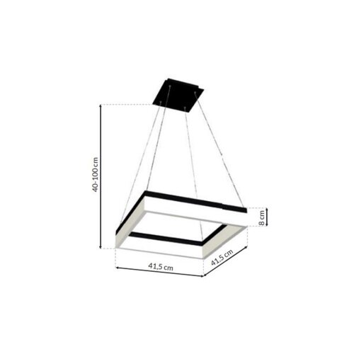  LED luster na sajli NERO LED/32W/230V Slike
