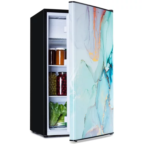 Klarstein CoolArt, 79L, kombinacija hladilnika z zamrzovalnikom, EEK E, zamrzovalnik 9l, dizajnerska vrata