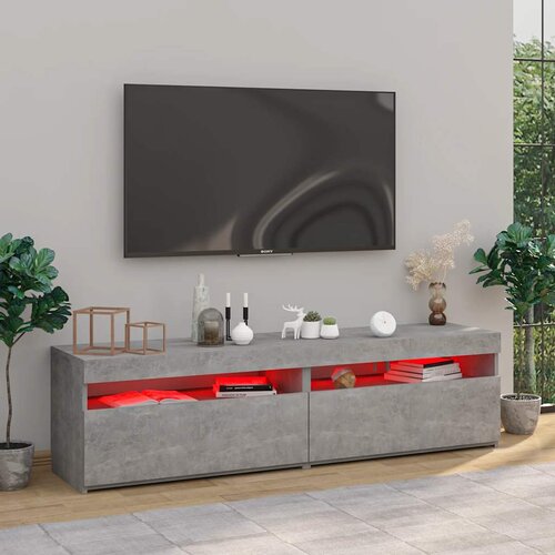  ormarići s LED svjetlima 2 kom boja betona 75 x 35 x 40 cm Slike